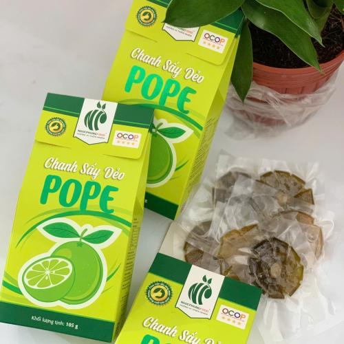 Chanh Sấy Dẻo POPE Đặc Sản OCOP 4 Sao Giàu Vitamin C