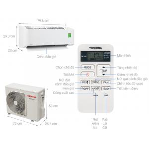 Máy Lạnh Toshiba Inverter 1.5 HP RAS-H13C3KCVG-V