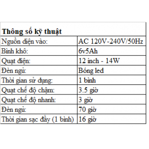 Quạt Sạc Tích Điện (Quạt sạc Kentom KT-9500)