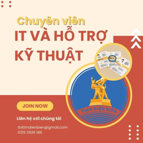 $Tuyển Dụng Chuyên Viên IT Và Hỗ Trợ Kỹ Thuật