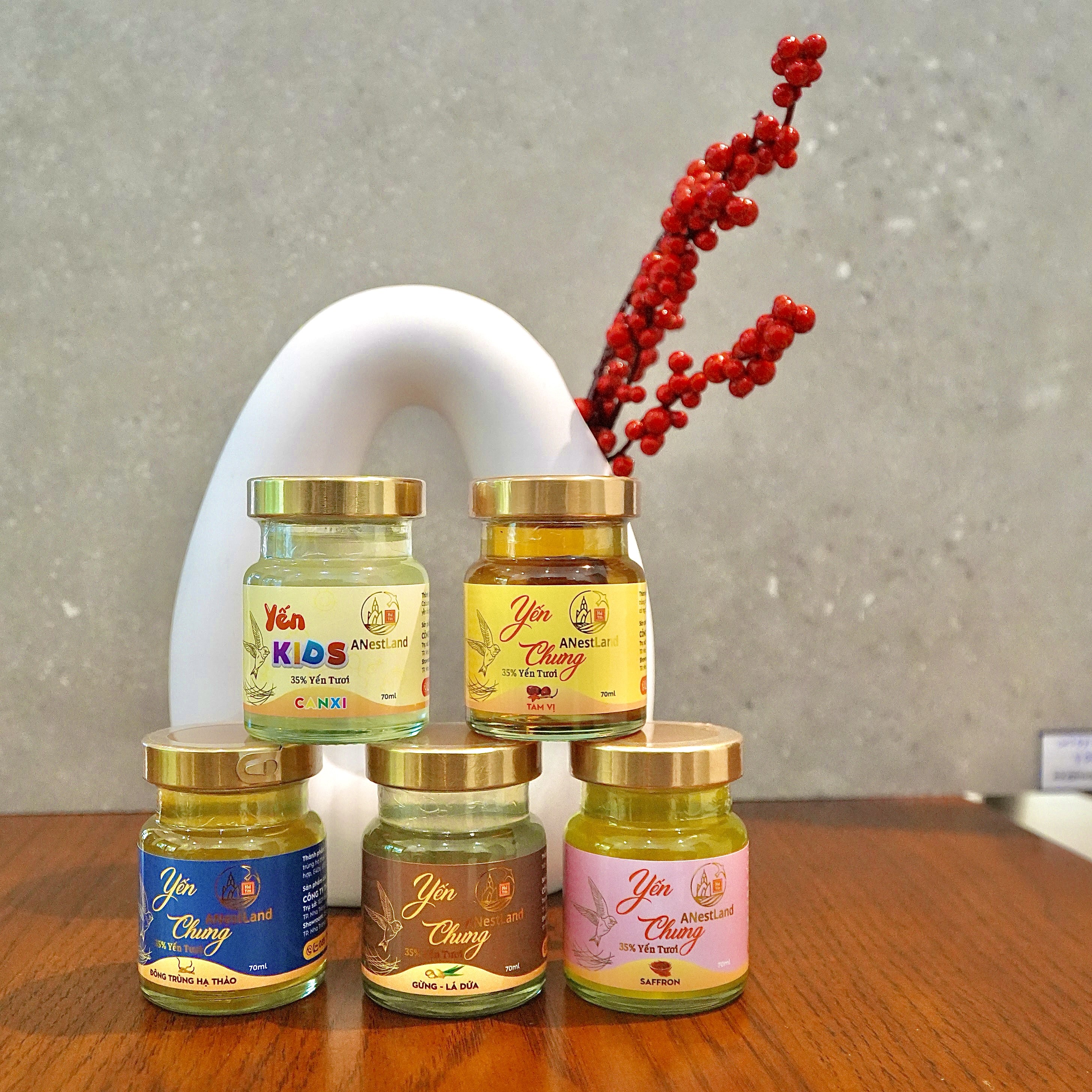 Combo 05 Hũ Yến (Lọ 70ml)