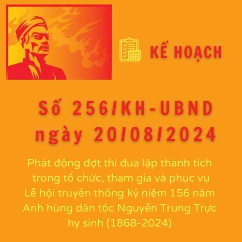 Kế Hoạch 256/KH-UBND | Phát Động Thi Đua