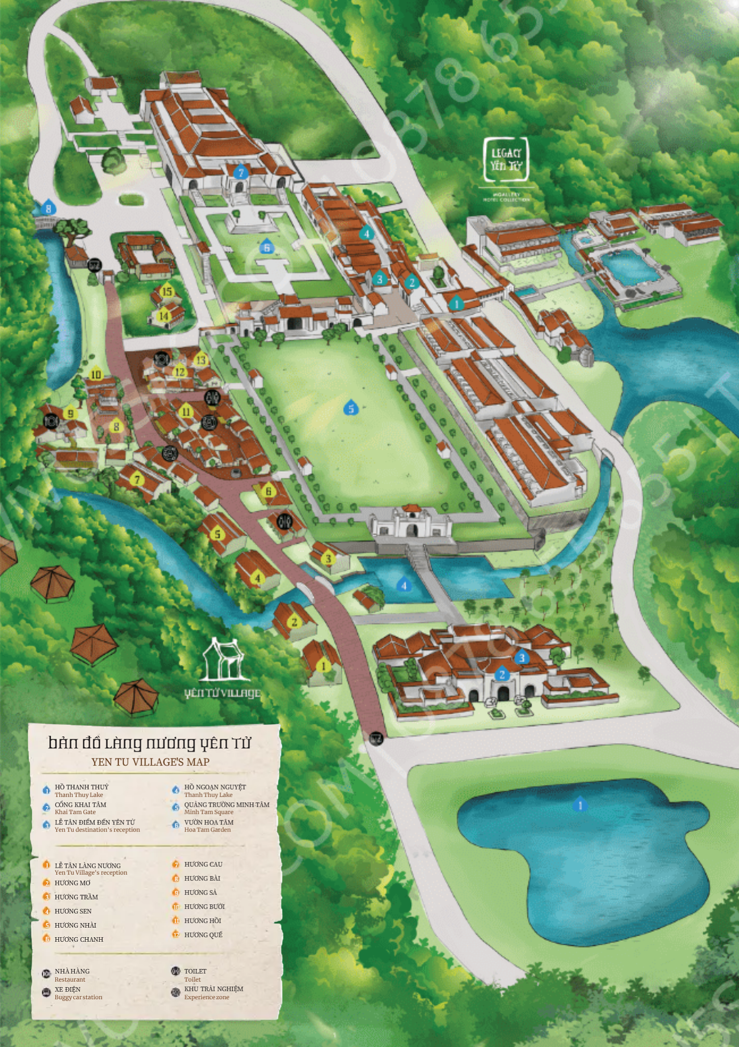 Sơ đồ Làng Nương Yên Tử