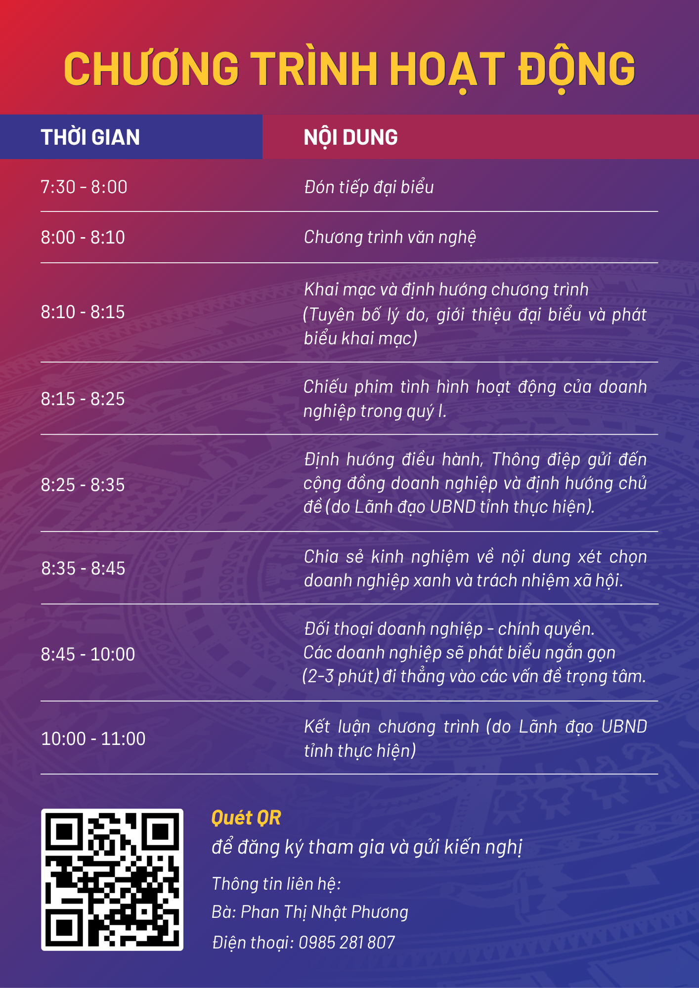 Chương trình hoạt động