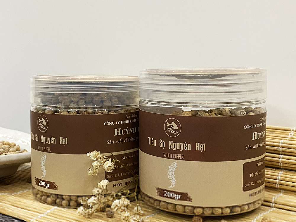 Tiêu Sọ Nguyên Hạt Huỳnh Khoa hủ 200g - Đặc Sản Phú Quốc