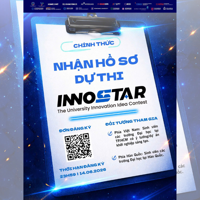 Chính Thức Mở Đăng Ký Cuộc Thi INNOSTAR 2026 – Tìm Kiếm Ý Tưởng Khởi Nghiệp Sinh Viên Việt Nam – Hàn Quốc