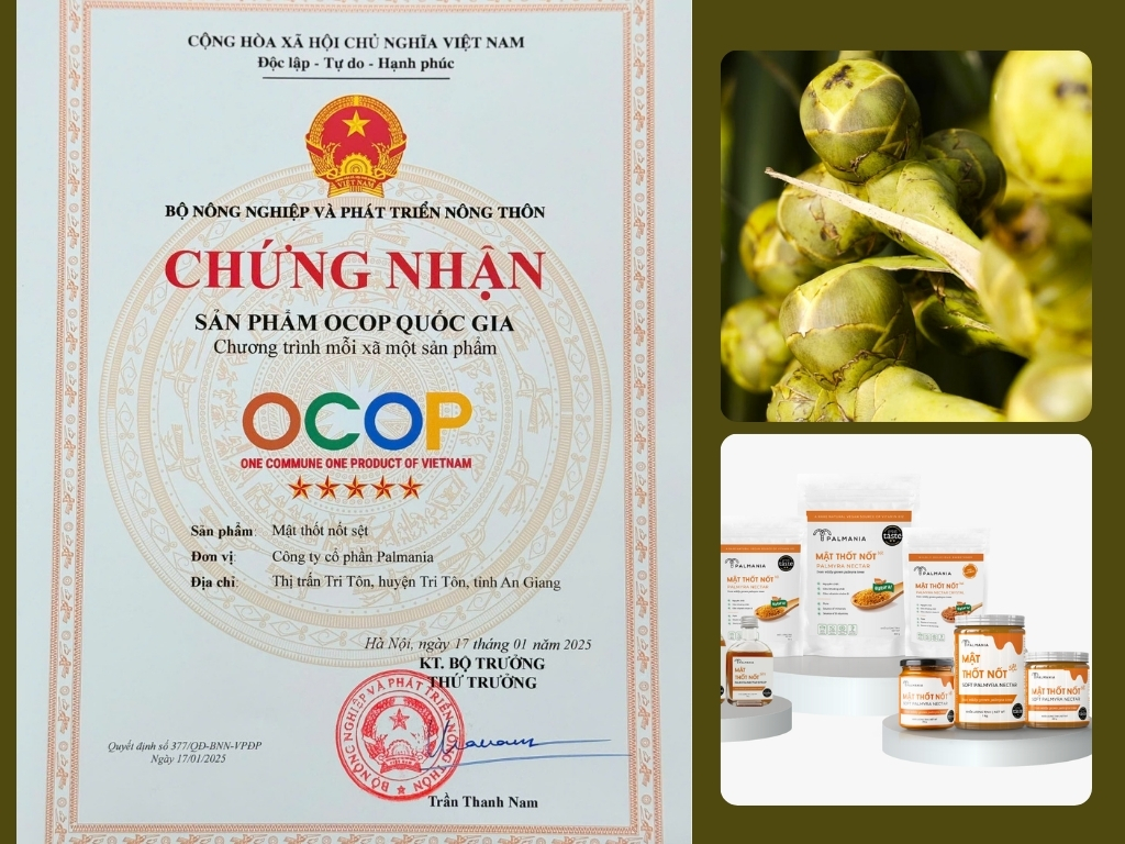 Chứng nhận sản phẩm OCOP 5sao cấp quốc gia