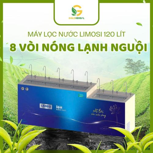 Máy Lọc Nước Ion Kiềm Limosi 120L - 8 Vòi Nóng Lạnh Nguội