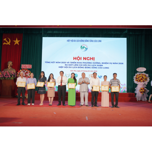 HỘI NGHỊ TỔNG KẾT NĂM 2025 VÀ TRIỂN KHAI PHƯƠNG HƯỚNG, NHIỆM VỤ NĂM 2026 – RA MẮT LIÊN CHI HỘI DU LỊCH XANH ĐBSCL