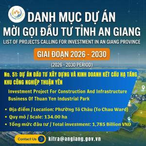 No. 51: Investment Project For Construction And Infrastructure Business Of Thuan Yen Industrial Park