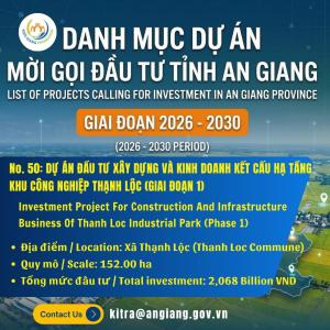 No. 50: Investment Project For Construction And Infrastructure Business Of Thanh Loc Industrial Park (Phase 1)