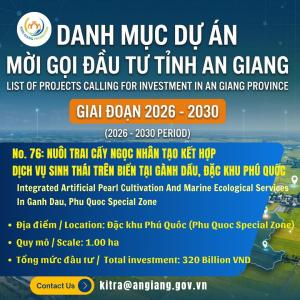 No. 76: Integrated Artificial Pearl Cultivation And Marine Ecological Services In Ganh Dau, Phu Quoc Special Zone