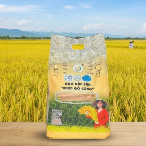 Gạo Đặc Sản VD20 Gò Công HKG 5kg | OCOP 4 Sao, Dẻo Thơm Đậm Vị