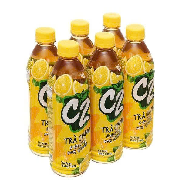 Trà C2 Chanh - Ủ Từ Lá Trà 100% Tự Nhiên - Chai 455ml