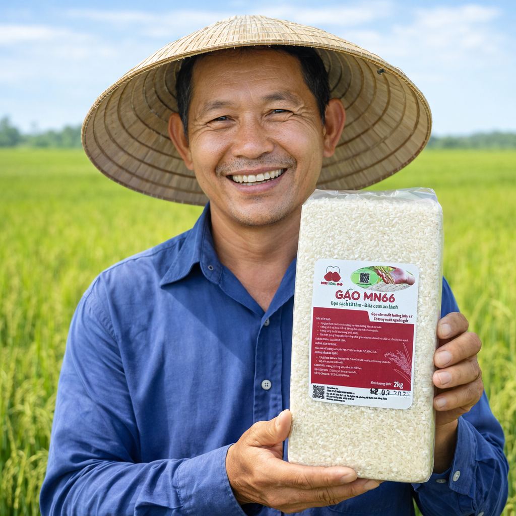 Trao hạt gạo sạch – gửi trọn niềm tin ( gạo MN66)