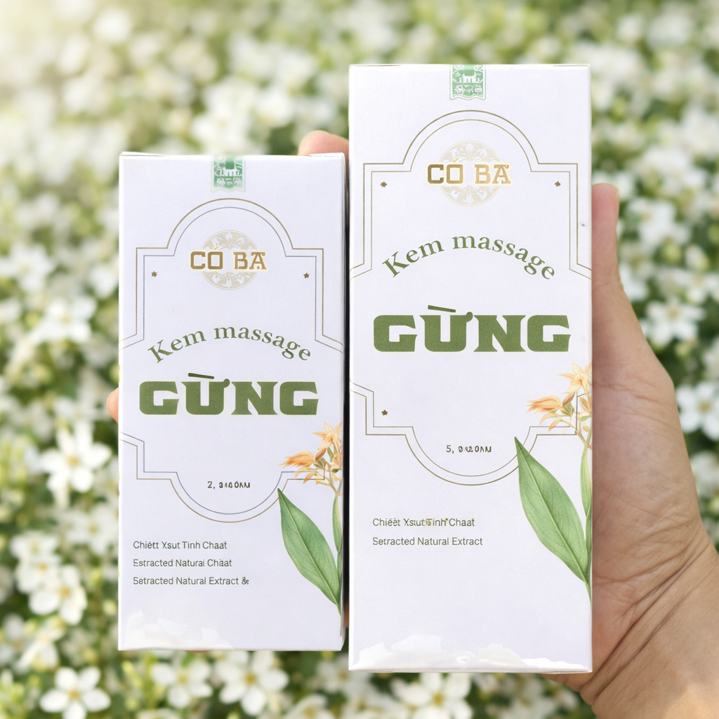 KEM MASSAGE GỪNG CÔ BA – BÍ QUYẾT THƯ GIÃN TỪ THIÊN NHIÊN