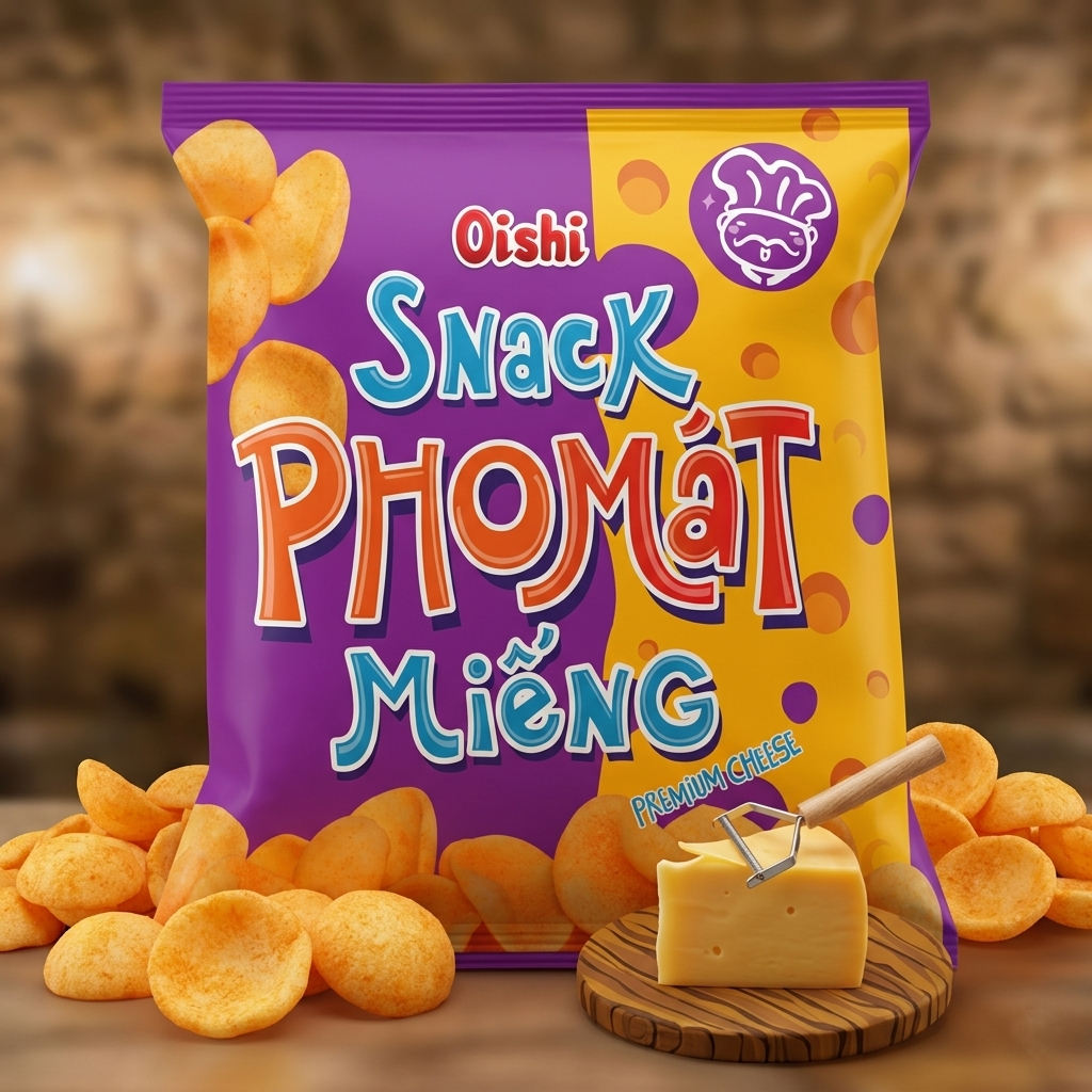 Snack Phô Mai Miếng – Giòn Rụm Thơm Béo, Đậm Đà Vị Phô Mai Premium