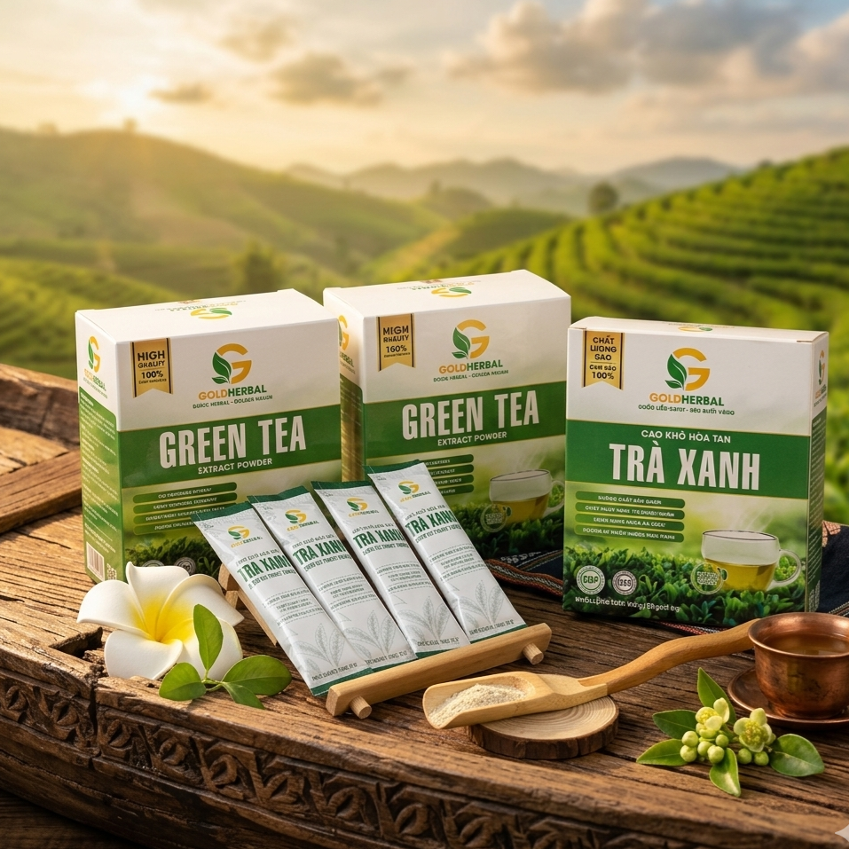 Cao Khô Hòa Tan Trà Xanh Gold Herbal