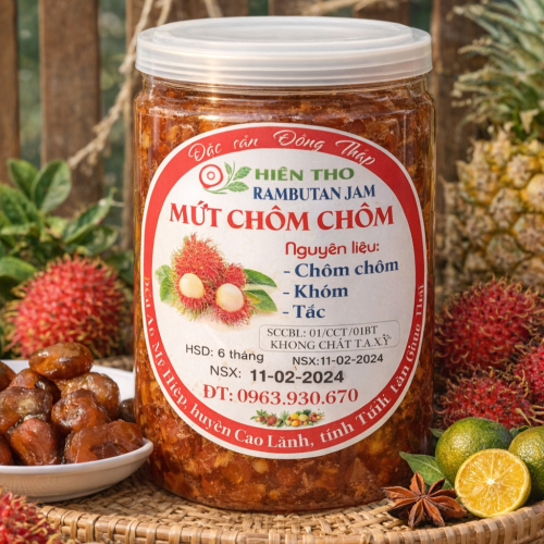 Mứt Chôm Chôm Hiền Thơ – Hương Vị Trái Cây Tự Nhiên