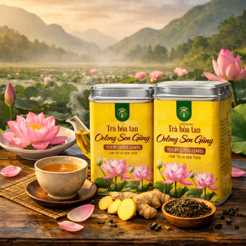 Trà Oolong Sen Gừng – Sự Kết Hợp Hoàn Hảo Giữa Trà Và Thảo Mộc