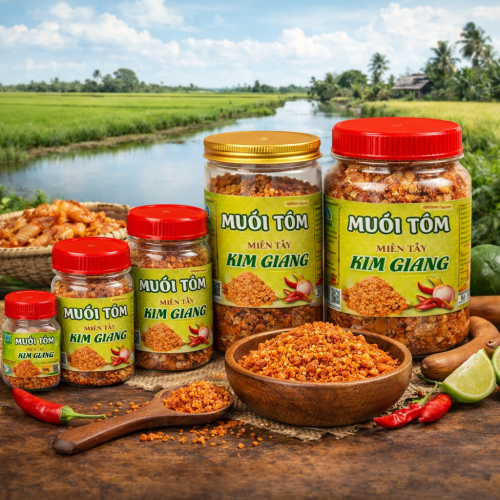 Muối Tôm Miền Tây Kim Giang - Hủ 300gr