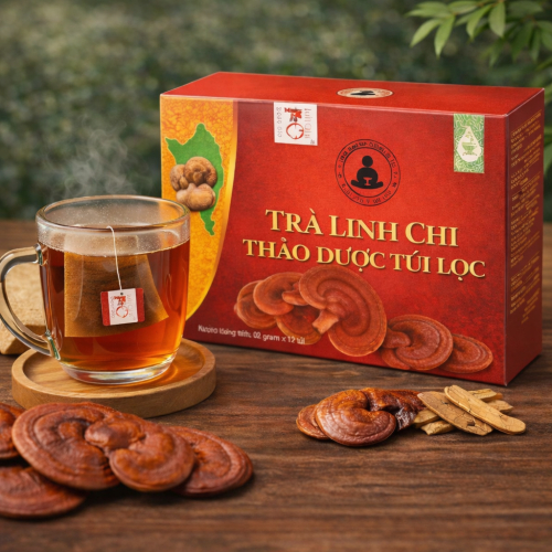 Trà Linh chi Thảo Dược Túi Lọc 02gr×10 túi