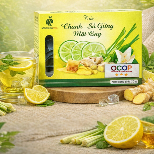 Trà Chanh Sả Gừng Mật Ong Hộp 70g