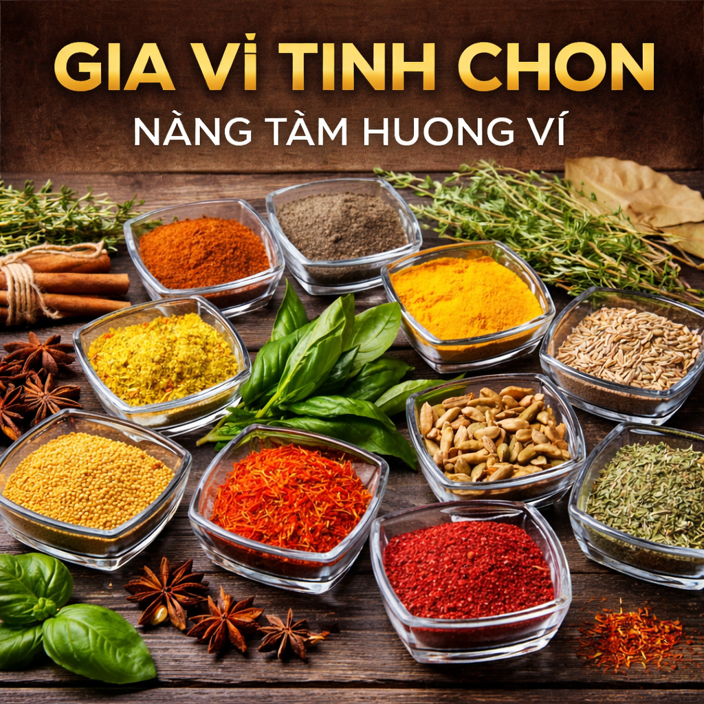 Gia vị nhỏ bé nhưng là linh hồn làm nên hương vị và cảm xúc cho mỗi món ăn