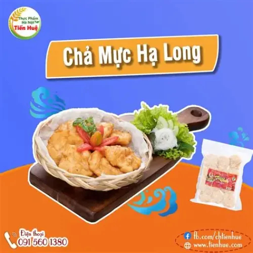 Chả Mực Hạ Long VIP Nguyên Chất (Chiên) - Hút Chân Không - Khay 500gr