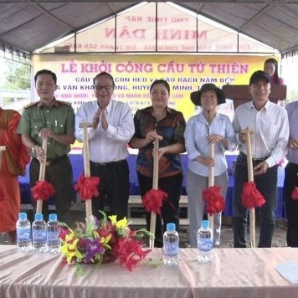 Khởi Công Cầu Kênh Con Heo Và Cầu Nằm Bếp, Tại Xã Vân Khánh Đông, Huyện An Minh, Tỉnh Kiên Giang