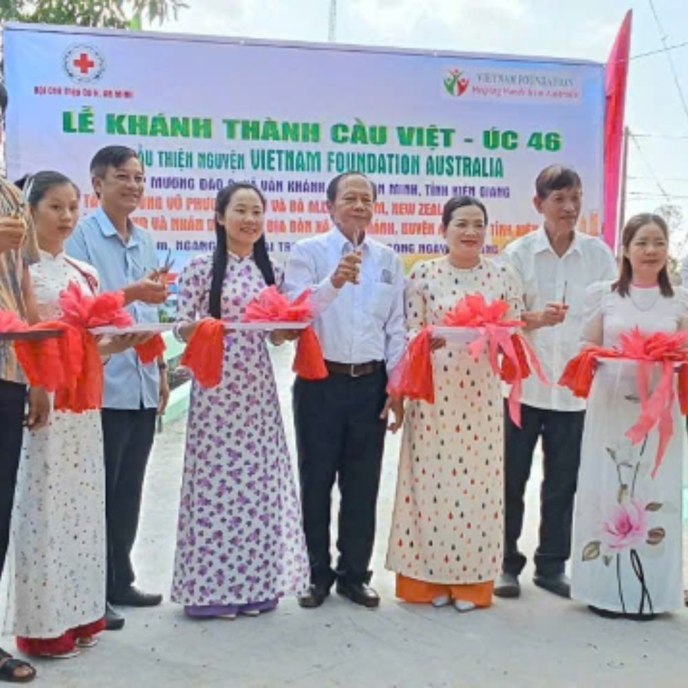Lễ Khánh Thành Xây Dựng Cầu Việt - Úc 46, Ấp Mương Đào C, Xã Vân Khánh, Huyện An Minh, Tỉnh Kiên Giang