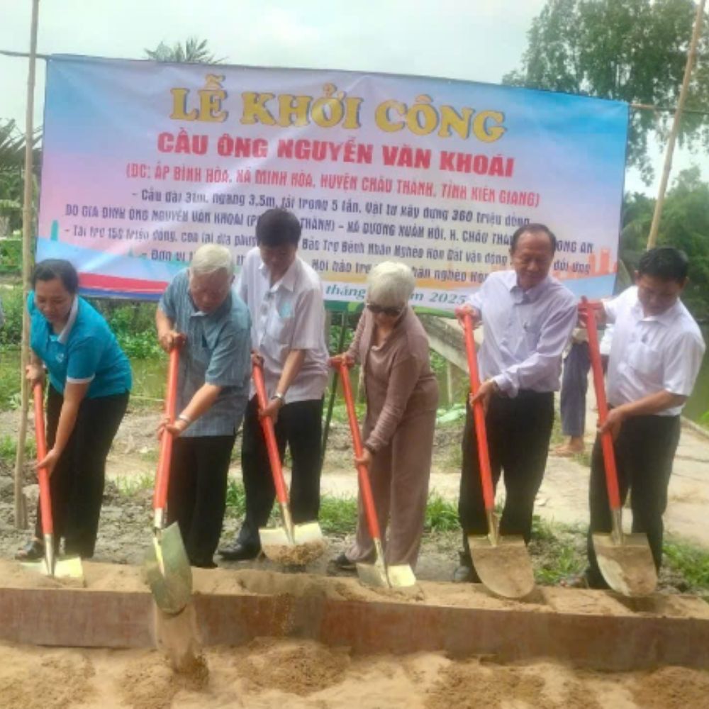 Lễ Khởi Công Cầu Ông Nguyễn Văn Khoái, Ấp Bình Hòa, Xã Minh Hòa, Huyện Châu Thành, Tỉnh Kiên Giang