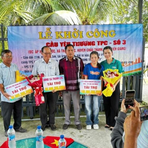 Lễ Khởi Công Cầu Yêu Thương TPC - Số 3, Ấp Hòa Phước, Xã Thạnh Lộc, Huyện Châu Thành, Tỉnh Kiên Giang