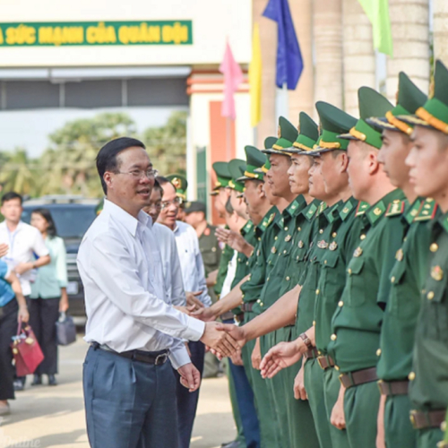 Chủ Tịch Nước Võ Văn Thưởng Thăm, Chúc Tết Quân, Dân Khu Vực Biên Giới Kiên Giang