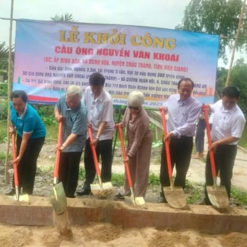 Lễ Khởi Công Cầu Ông Nguyễn Văn Khoái, Ấp Bình Hòa, Xã Minh Hòa, Huyện Châu Thành, Tỉnh Kiên Giang