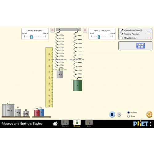 (Mô phỏng) Vật lý: Masses and Springs: Basics (Khối lượng và lò xo: ​​Khái niệm cơ bản)