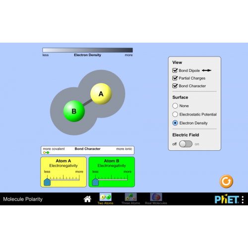 (Mô phỏng) Hóa học: Molecule Polarity (phân tử phân cực)