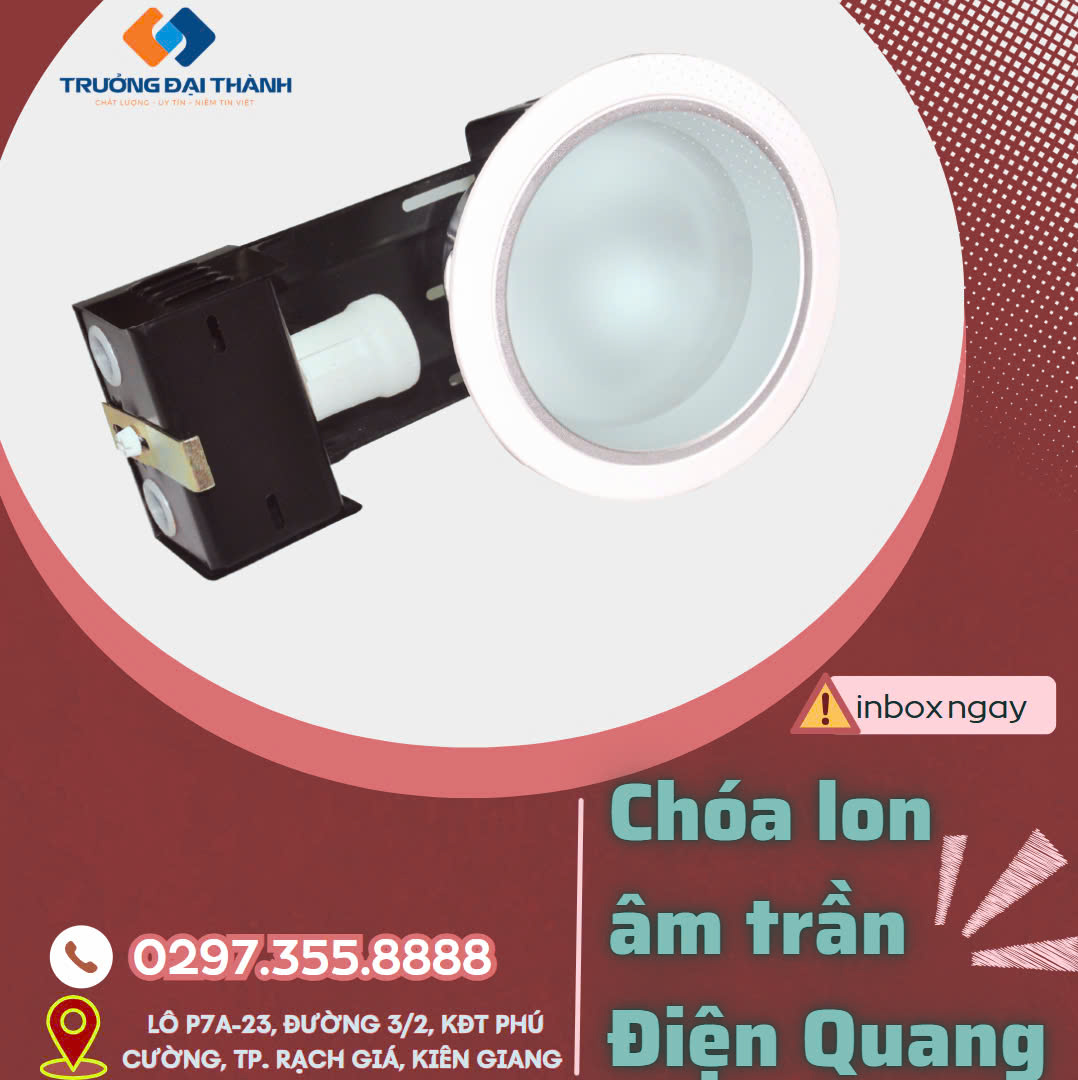 Chóa lon âm trần Điện Quang ĐQ HRD02G 160E27 ( ngang 6