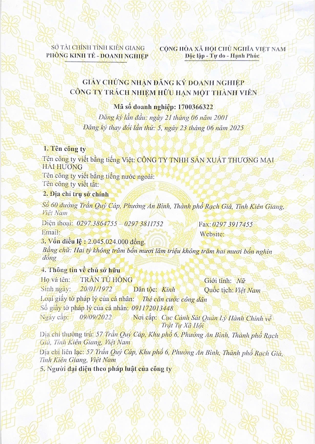 Giấy phép kinh doanh