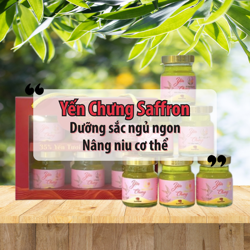 Dưỡng Sắc Ngủ Ngon, Nâng Niu Cơ Thể Với Set Yến Chưng Saffron 6 Hũ