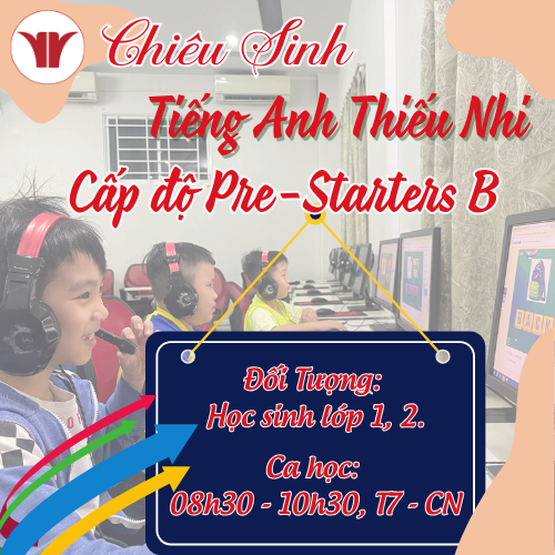 Chiêu sinh lớp Pre Starters B (Pre_ST16B)