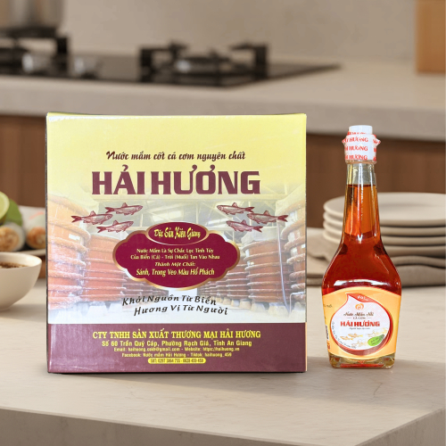 Nước Mắm Nhỉ Cá Cơm 40 Độ Hộp 6 Chai 200ml