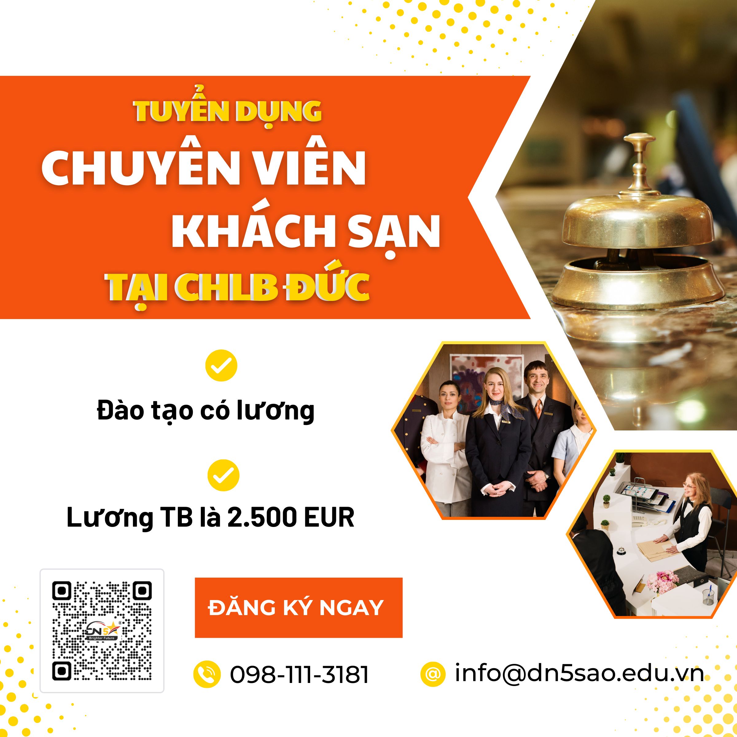 Tuyển Dụng Chuyên Viên Khách Sạn Làm Việc Tại Đức - dn5sao.edu.vn