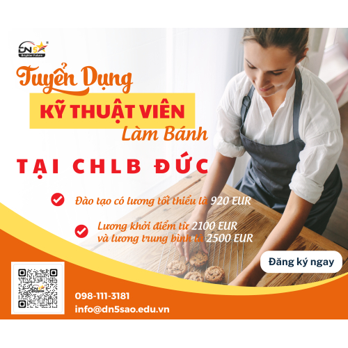 Tuyển Dụng Kỹ Thuật Viên Làm Bánh Tại CHLB Đức