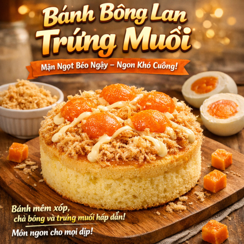 Bông Lan Trứng Muối – Ngon Từng Lớp