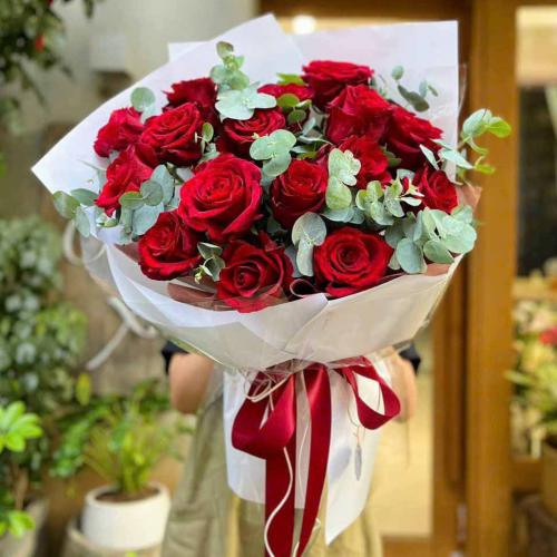 Bó hoa hồng đỏ - ấm áp