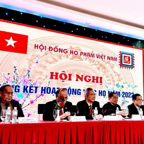 Hội nghị Tổng kết HĐ việc họ năm 2022 của HĐHP VN