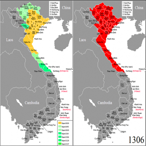 Bản đồ Cương vực Việt Nam năm 1306