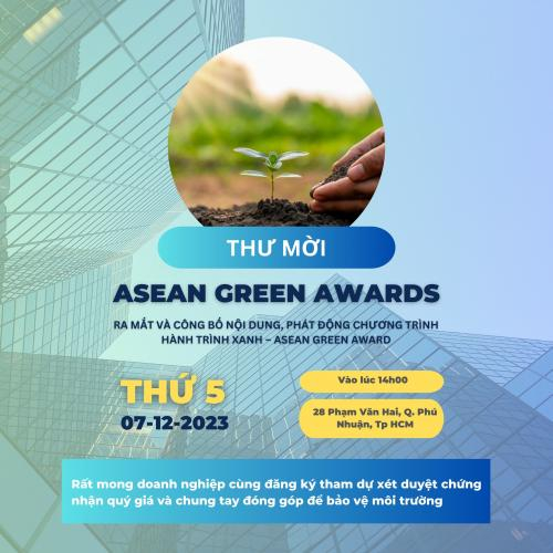 Thư mời chương trình ASEAN GREEN AWARD