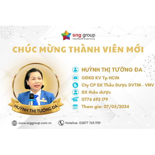 Thư Chúc Mừng Thành Viên Mới - Chị Huỳnh Thị Tường Đa